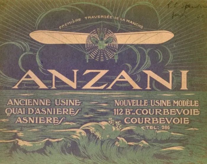 Framed Print : Anzani brochure cover circa 1911 Framed Print : Anzani brochure cover circa 1911