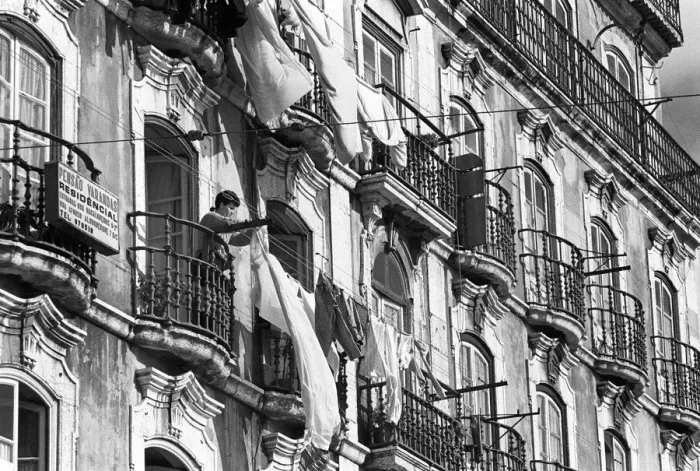 Framed Print : Apartment balconies, Lisbon Framed Print : Apartment balconies, Lisbon