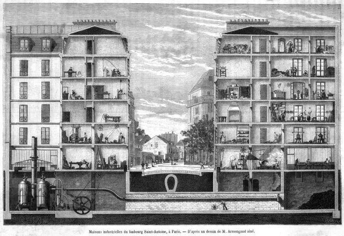 Framed Print : Apartment building in Paris Framed Print : Apartment building in Paris