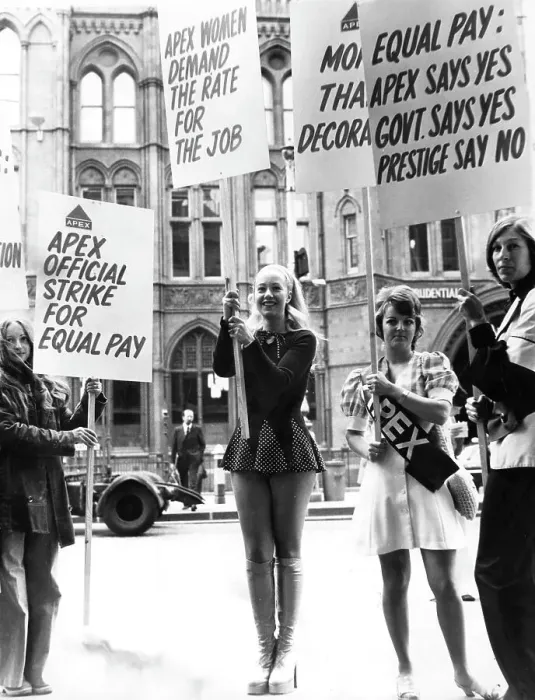 Framed Print : APEX union members campaigning with placards Framed Print : APEX union members campaigning with placards