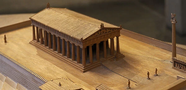Aphaia Temple on Aegina. Wooden model