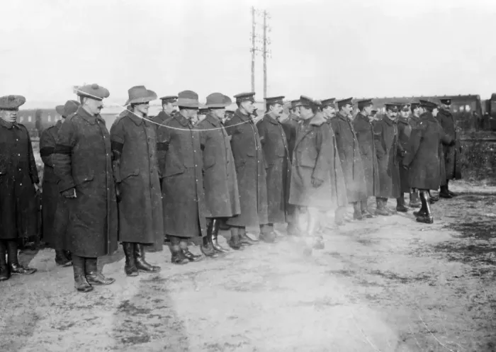 Framed Print : APM inspecting men, Western Front, France, WW1 Framed Print : APM inspecting men, Western Front, France, WW1