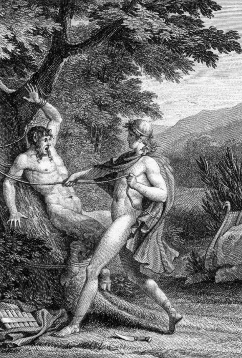 Framed Print : Apollo Flays Marsyas Framed Print : Apollo Flays Marsyas