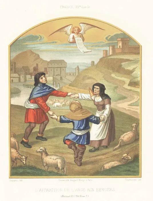Framed Print : The apparation of the angel to the shepherds Framed Print : The apparation of the angel to the shepherds