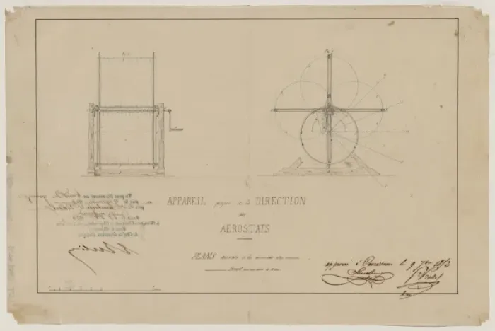 Framed Print : Appareil propre e la direction des aerostats plans annexes e Framed Print : Appareil propre e la direction des aerostats plans annexes e