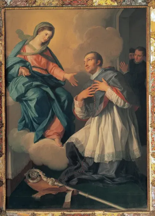 Framed Print : Apparition of the Virgin to the venerable Palafox by Mariano Framed Print : Apparition of the Virgin to the venerable Palafox by Mariano
