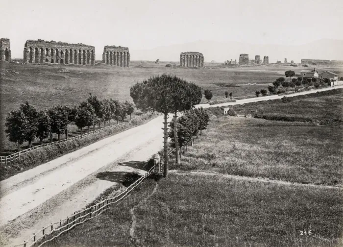 Framed Print : Appian Way, view of ancient Roman aquaduct, Rome Italy Framed Print : Appian Way, view of ancient Roman aquaduct, Rome Italy