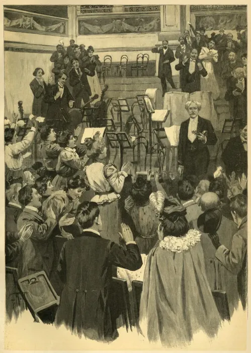 Framed Print : Applauding Pablo de Sarasate, concert violinist Framed Print : Applauding Pablo de Sarasate, concert violinist