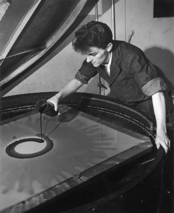 Framed Print : Applying ink to a screen Framed Print : Applying ink to a screen