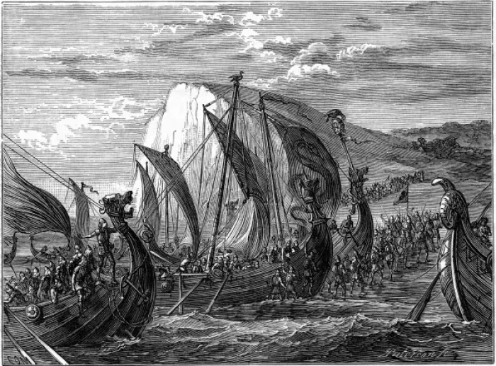 Framed Print : Approach of a Danish fleet Framed Print : Approach of a Danish fleet