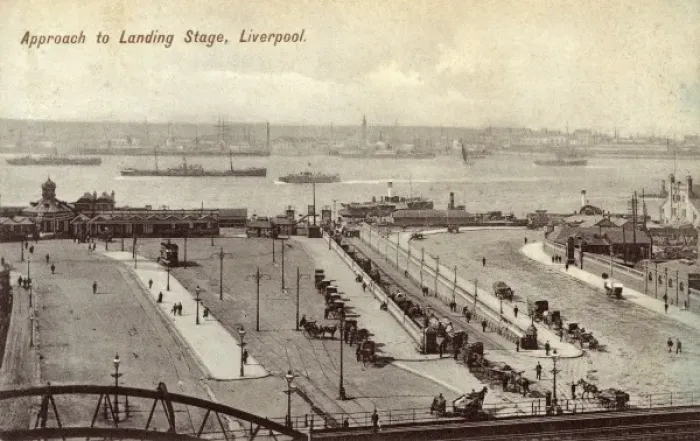 Framed Print : Approach to the Landing Stage - Liverpool Framed Print : Approach to the Landing Stage - Liverpool