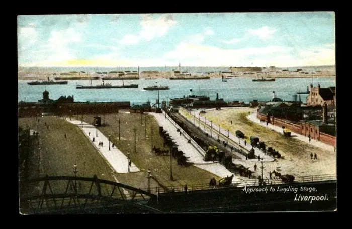 Framed Print : Approach to Liverpool landing stage Framed Print : Approach to Liverpool landing stage