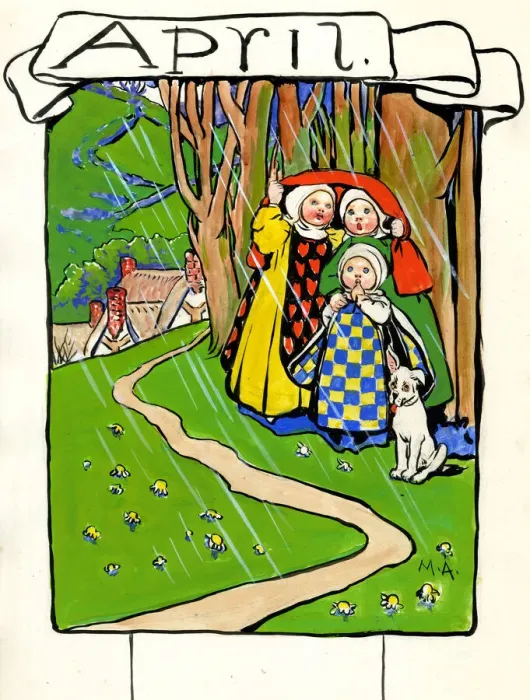 Framed Print : April, by Minnie Asprey Framed Print : April, by Minnie Asprey