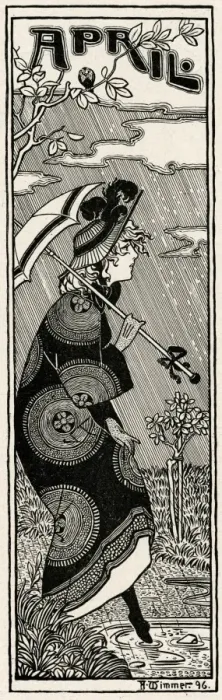 Framed Print : April showers 1896 Framed Print : April showers 1896