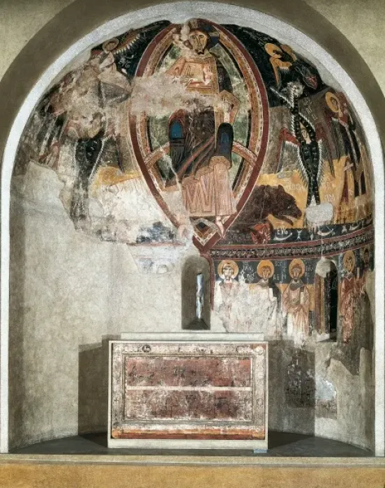 Framed Print : Apse from the church in Esterri de Cards Framed Print : Apse from the church in Esterri de Cards