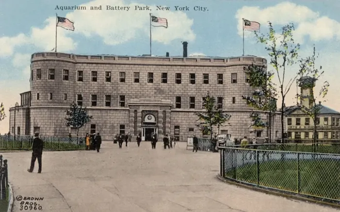 Framed Print : Aquarium and Battery Park, New York City, USA Framed Print : Aquarium and Battery Park, New York City, USA