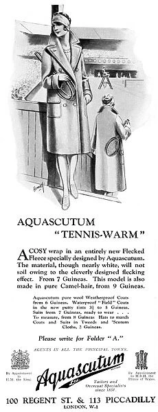 Aquascutum tennis warm advertisement