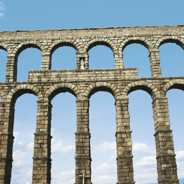Framed Print : Aqueduct in Segovia. 1st c. SPAIN. CASTILE Framed Print : Aqueduct in Segovia. 1st c. SPAIN. CASTILE