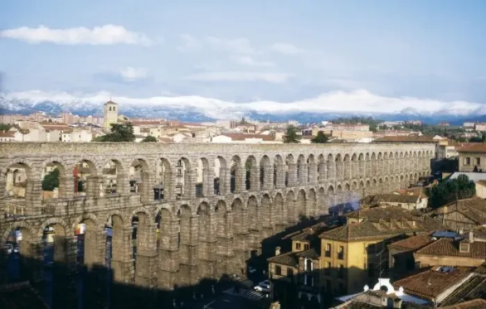 Framed Print : Aqueduct in Segovia. 1st c. SPAIN. CASTILE Framed Print : Aqueduct in Segovia. 1st c. SPAIN. CASTILE