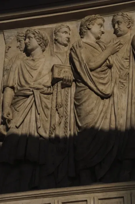Framed Print : Ara Pacis Augustae. Processional frieze. Detail. Relief. Nor Framed Print : Ara Pacis Augustae. Processional frieze. Detail. Relief. Nor