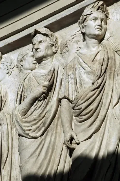 Framed Print : Ara Pacis Augustae. Processional frieze. Detail. Relief. Nor Framed Print : Ara Pacis Augustae. Processional frieze. Detail. Relief. Nor