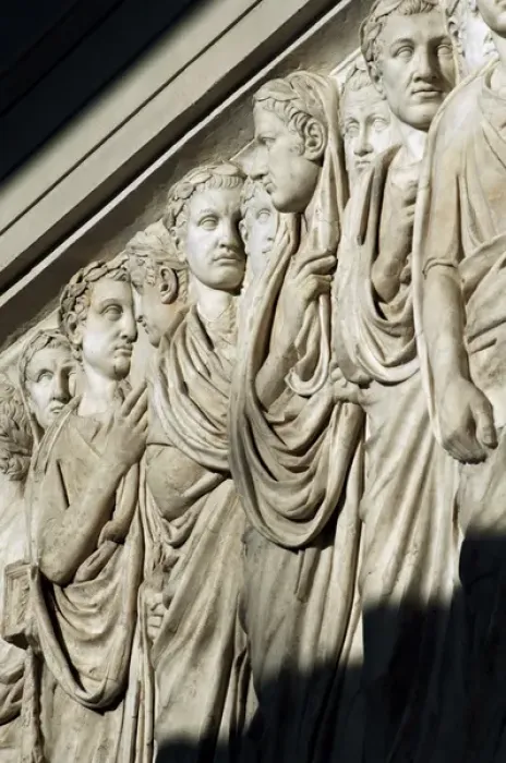 Framed Print : Ara Pacis Augustae. Processional frieze. Detail. Relief. Nor Framed Print : Ara Pacis Augustae. Processional frieze. Detail. Relief. Nor