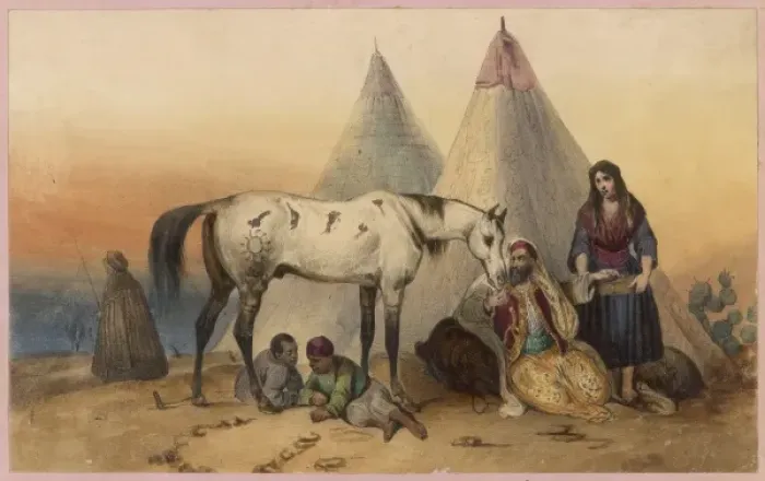 Framed Print : Arab and Arab Horse Framed Print : Arab and Arab Horse