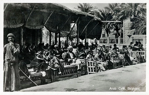 An Arab Cafe in Baghdad, Iraq