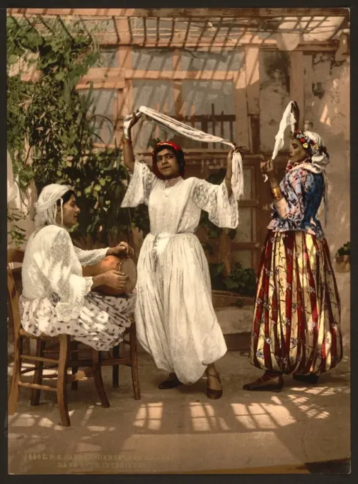 Framed Print : Arab dancing girls, Algiers, Algeria Framed Print : Arab dancing girls, Algiers, Algeria