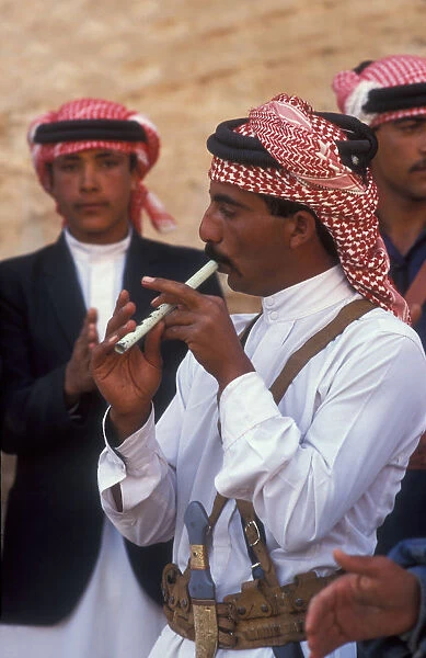 Arab flute player, Jordan