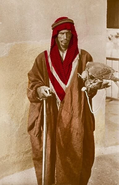 Arab Sheikh with his Falcon, Kuwait