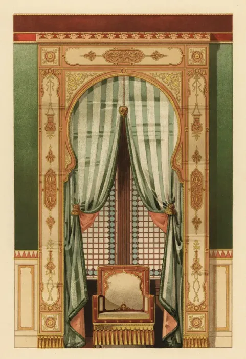 Framed Print : Arab-style wall hanging, circa 1900 Framed Print : Arab-style wall hanging, circa 1900