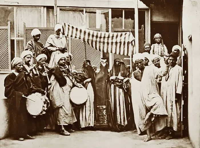 Framed Print : An Arab Wedding, Egypt, Victorian period Framed Print : An Arab Wedding, Egypt, Victorian period