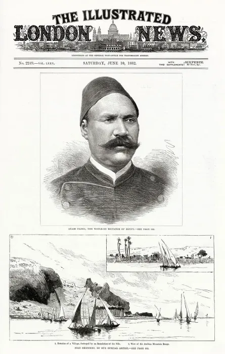 Framed Print : Arabi Pasha and Sketches on the River Nile, Egypt Framed Print : Arabi Pasha and Sketches on the River Nile, Egypt