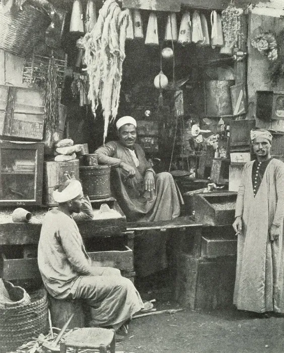 Framed Print : Arabian grocer's shop, Cairo, Egypt Framed Print : Arabian grocer's shop, Cairo, Egypt