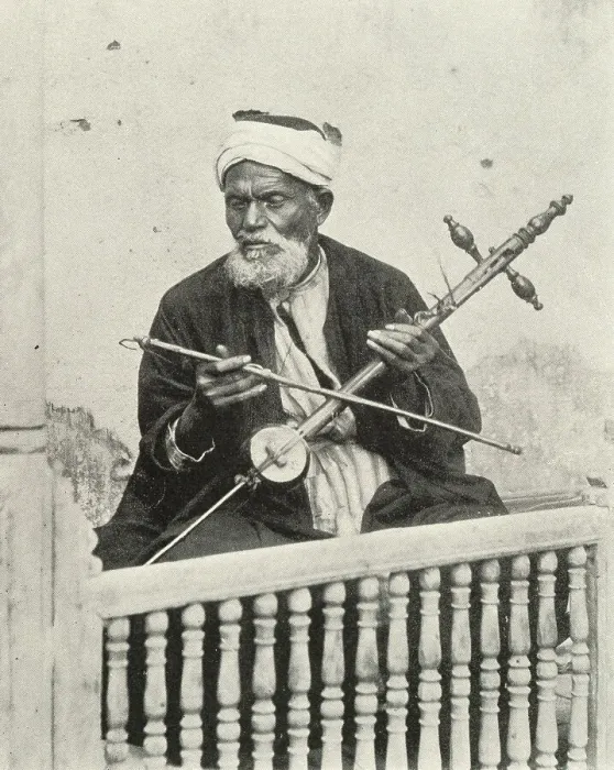 Framed Print : Arabian musician playing the Rababa Framed Print : Arabian musician playing the Rababa