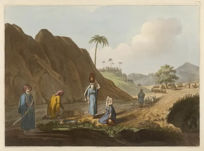 Framed Print : Arabs at Well, Jaffa Framed Print : Arabs at Well, Jaffa