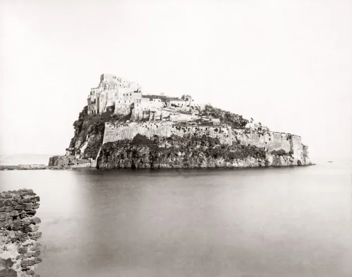 Framed Print : Aragonese Castle, Ischia, Naples, 1880 s Framed Print : Aragonese Castle, Ischia, Naples, 1880 s