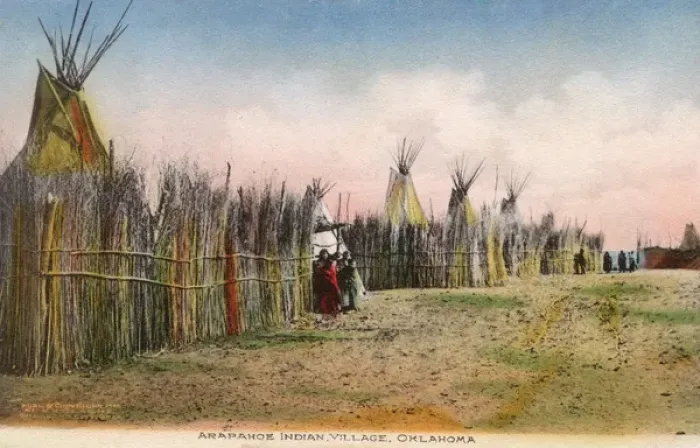 Framed Print : Arapaho Indian Village, Oklahoma, USA Framed Print : Arapaho Indian Village, Oklahoma, USA