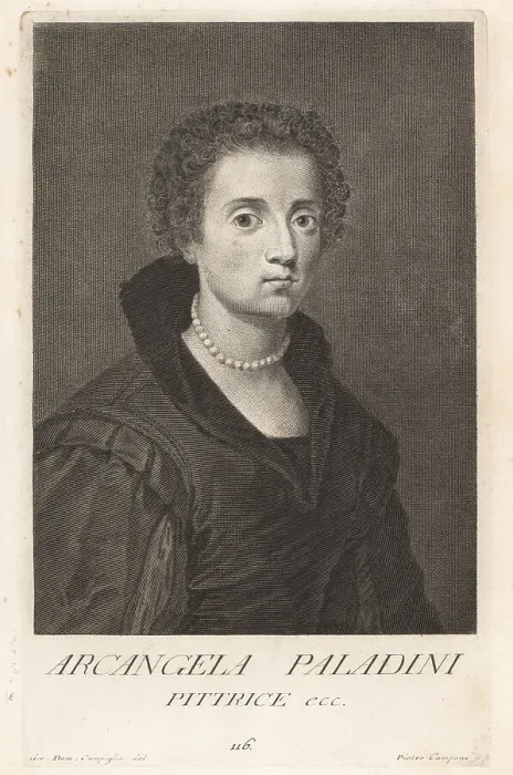 Framed Print : Arcangela Paladini, Italian painter and embroiderer, 1599-1622
