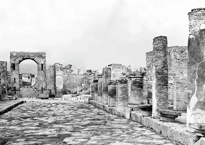 Framed Print : Arch of Caligula, Pompeii, Italy, Victorian period Framed Print : Arch of Caligula, Pompeii, Italy, Victorian period