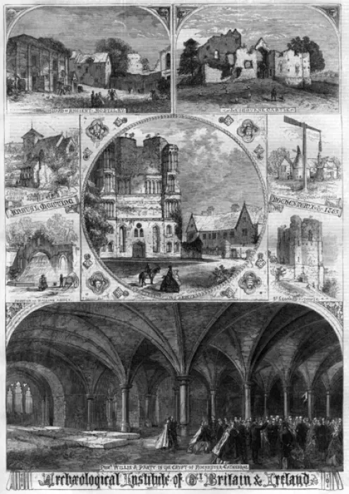 Framed Print : Archaelogical Institute Annual Meeting at Rochester, 1863