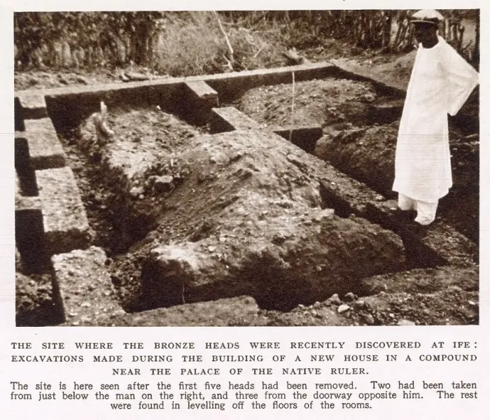 Framed Print : The archaeological excavations which located a number of stunning bronze heads at Ife, an ancient Yoruba city in south-western Nigeria. The site is seen here after the first five heads had been removed Framed Print : The archaeological excavations which located a number of stunning bronze heads at Ife, an ancient Yoruba city in south-western Nigeria. The site is seen here after the first five heads had been removed