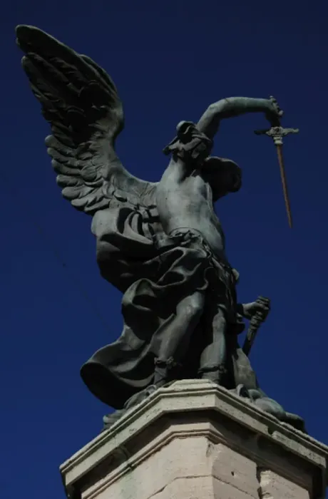 Framed Print : Archangel Michael, 1753. Statue by Peter Anton von Verschaff Framed Print : Archangel Michael, 1753. Statue by Peter Anton von Verschaff