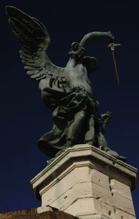 Framed Print : Archangel Michael, 1753. Statue by Peter Anton von Verschaff Framed Print : Archangel Michael, 1753. Statue by Peter Anton von Verschaff