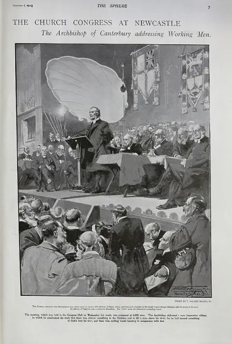 Framed Print : The Archbishop of Canterbury addressing Working Men: Newcas Framed Print : The Archbishop of Canterbury addressing Working Men: Newcas