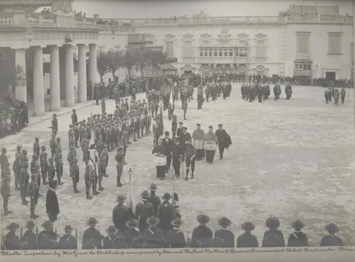 Framed Print : Archbishop inspecting scout troops, Valletta, Malta Framed Print : Archbishop inspecting scout troops, Valletta, Malta
