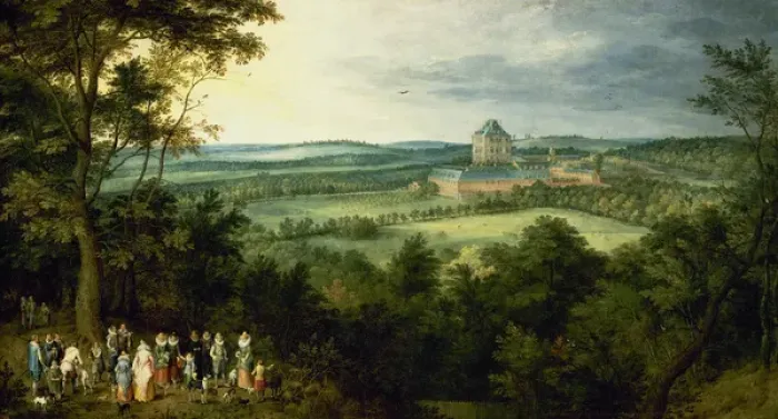 Framed Print : The Archdukes hunting by Jan Brueghel the Elder Framed Print : The Archdukes hunting by Jan Brueghel the Elder