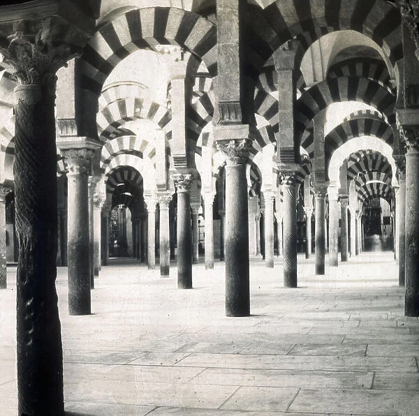 Arches in Mosque-Cathedral of Cordoba, Spain