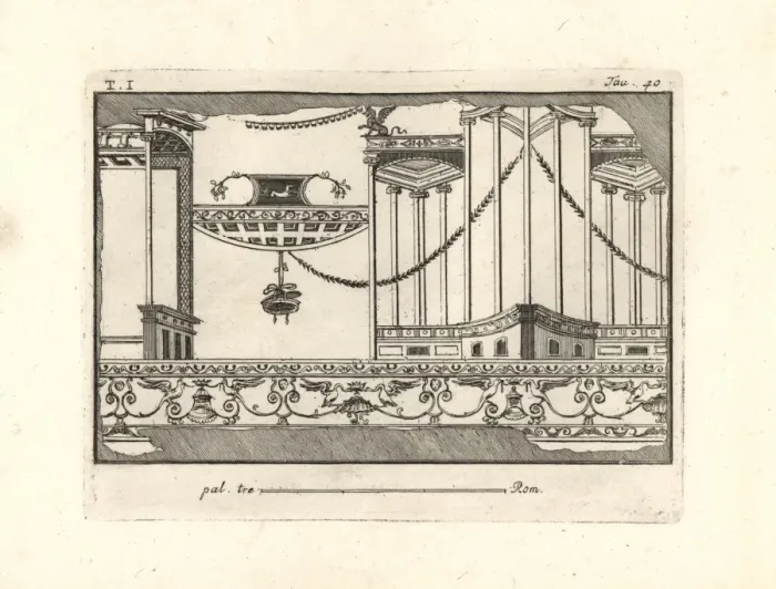 Framed Print : Architectural design with frieze decorated Framed Print : Architectural design with frieze decorated